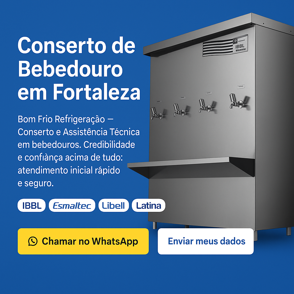 Bebedouro industrial em aço inox – Bom Frio Refrigeração